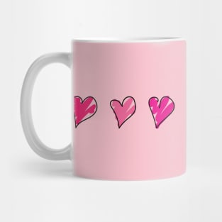 Row of hearts Mug